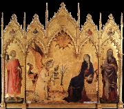 Simone Martini, The annunciation with Two Saints